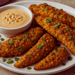 Delicious Oriental Chicken Tenders with Curried Peanut Sauce