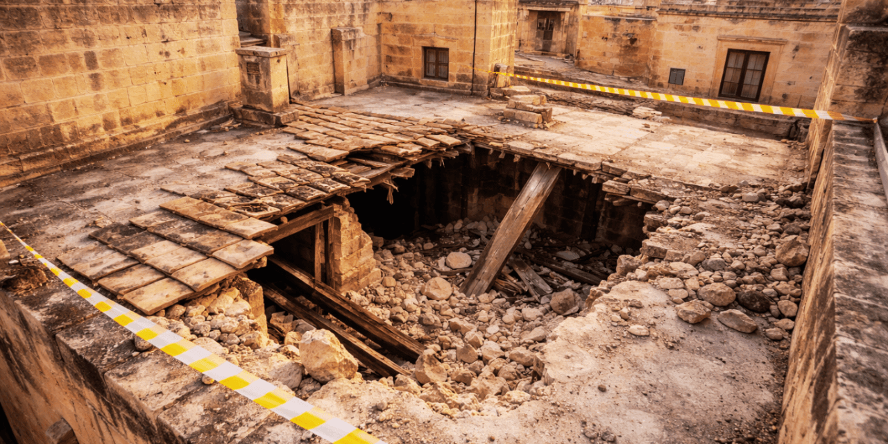 Man Hospitalized After Roof Collapses in Żabbar