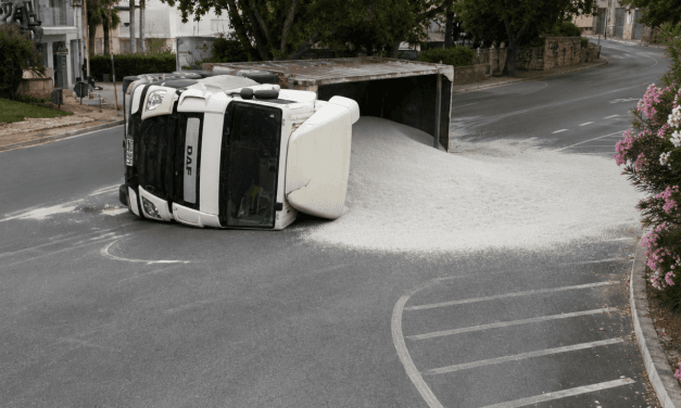 Gravel Truck Overturns in Birkirkara: Morning Traffic Delays on Naxxar Road